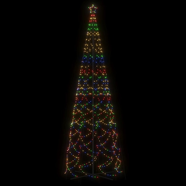 vidaXL Julgranskon färgglad 1400 LEDs 160x500 cm Flerfärgsdesign