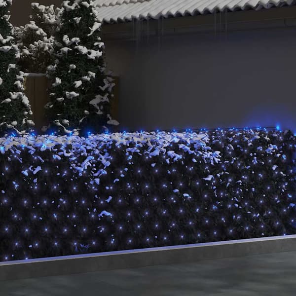 vidaXL Ljusnät blå 3x3 m 306 LED inne/ute Blå