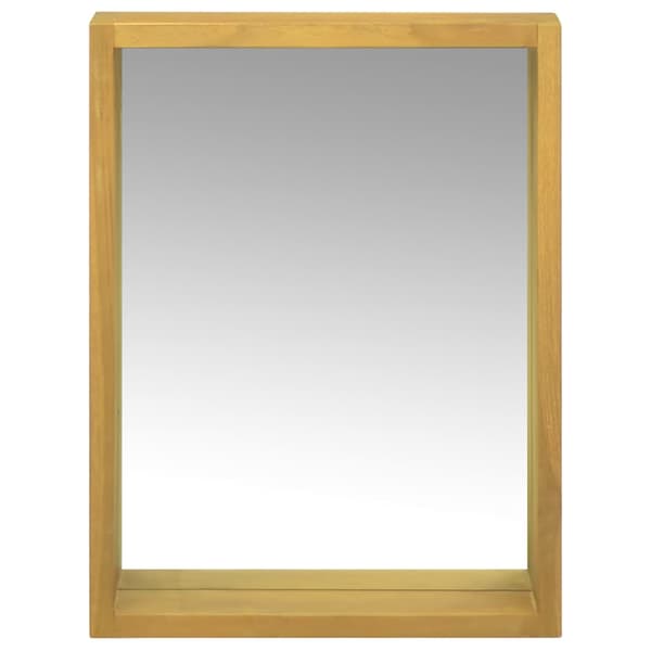 vidaXL Spegelskåp 30x10x40 cm massiv teak Brun