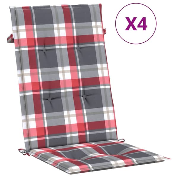 vidaXL Fällbara fåtöljer med dynor, 4 st, massivt trä, teak Brun