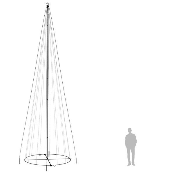 vidaXL Julgranskon färgglad 1134 lysdioder 230x800 cm Flerfärgsdesign
