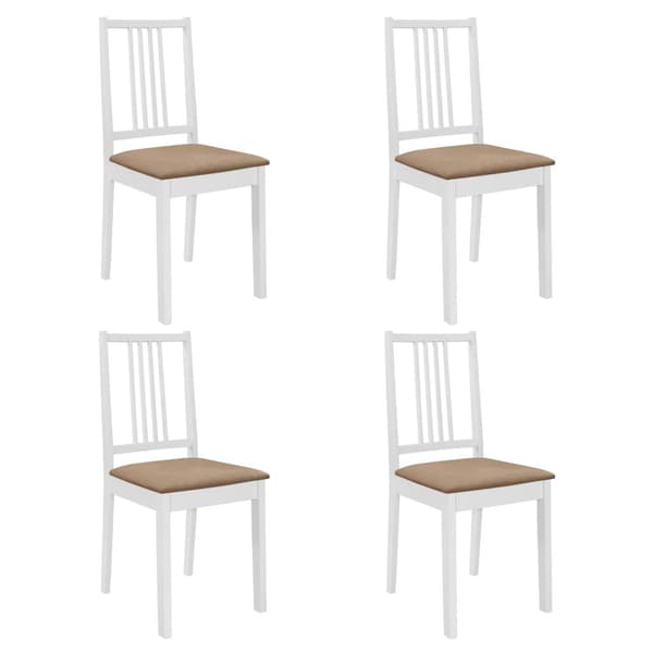 vidaXL Matgrupp 5 delar MDF vit Vit