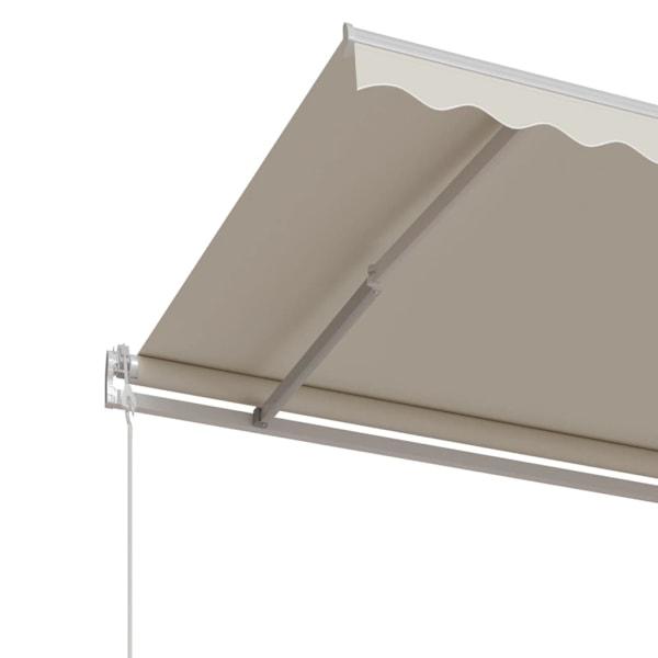 vidaXL Markis automatiskt infällbar 500x350 cm gräddvit Creme