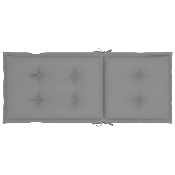 vidaXL Stolsdynor 2 st grå 120x50x7 cm tyg grå