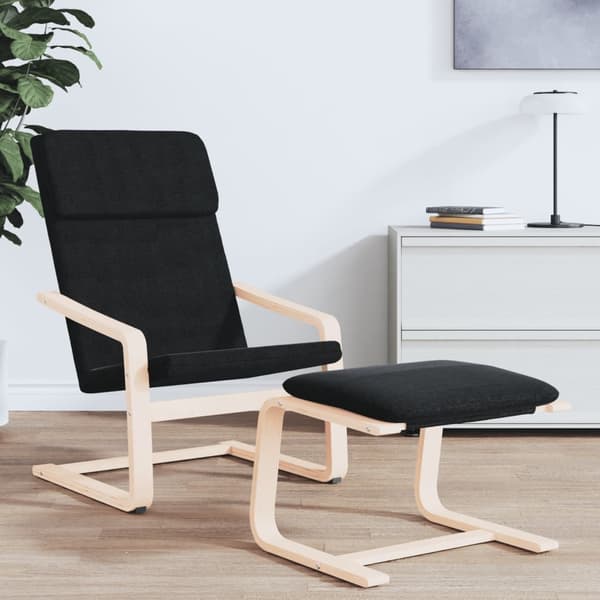 vidaXL Vilstol svart tyg art