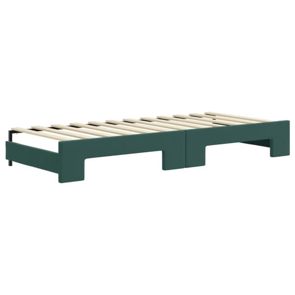 vidaXL Dagbädd utdragbar mörkgrön 80x200 cm sammet Grön