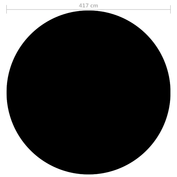 vidaXL Poolskydd svart 417 cm PE Svart