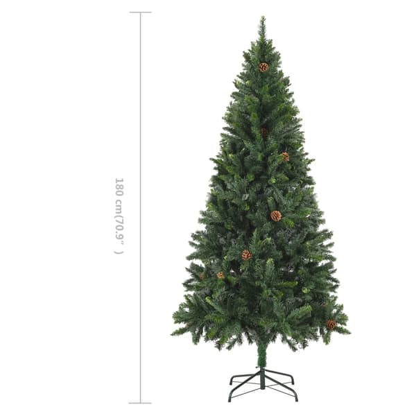 vidaXL Plastgran med kottar grön 180 cm Grön