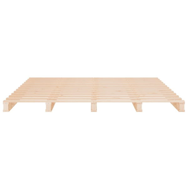 vidaXL Sängram utan madrass 200x200 cm massiv furu Brun