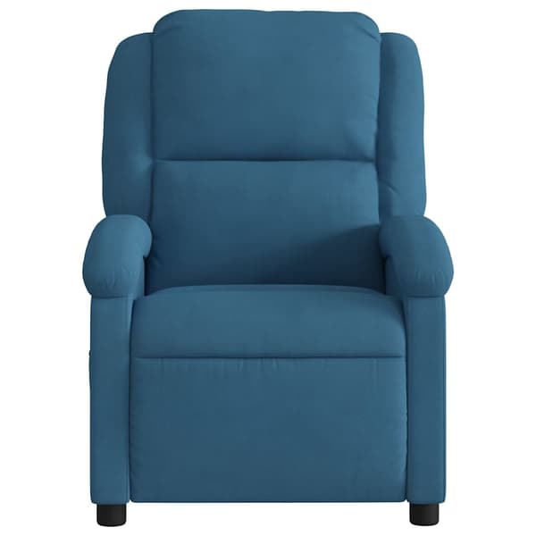 vidaXL Elektrisk reclinerfåtölj blå sammet Blå