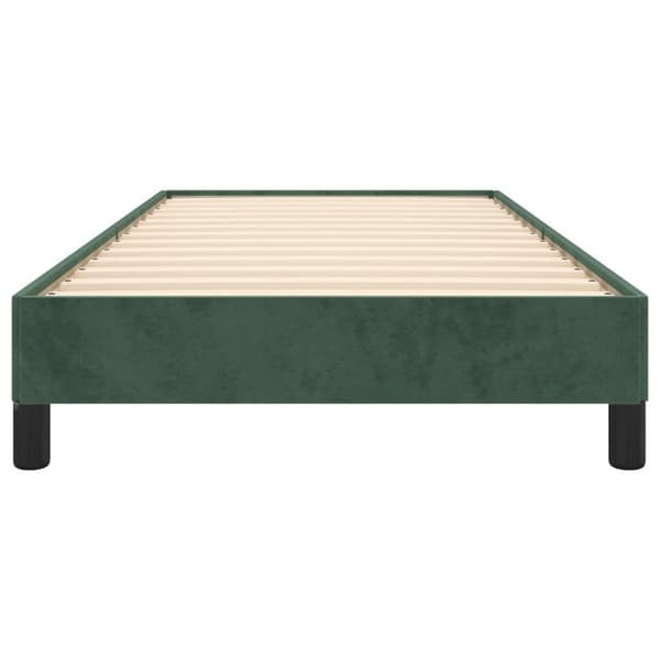 vidaXL Sängram mörkgrön 90x190 cm sammet Grön