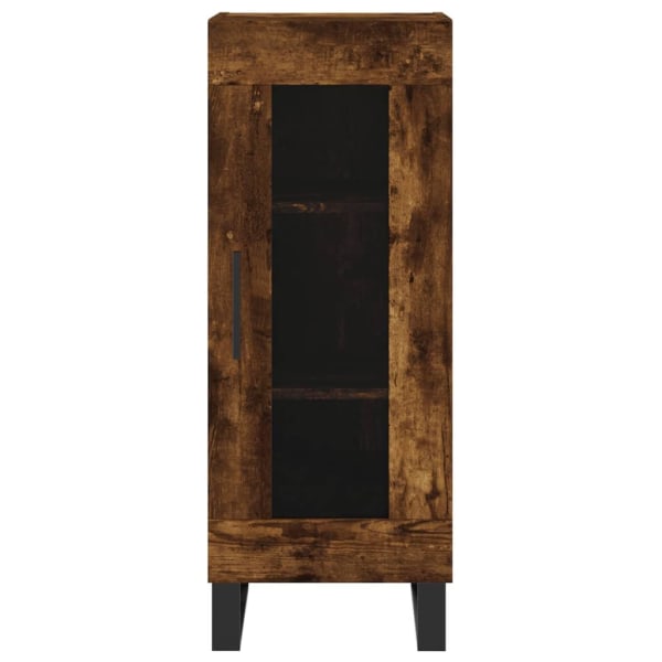 vidaXL Högskåp rökfärgad ek 34,5x34x180 cm konstruerat trä Brun