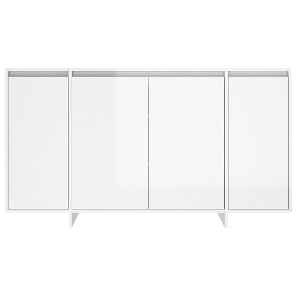 vidaXL Skåp vit högglans 135x41x75 cm konstruerat trä Vit