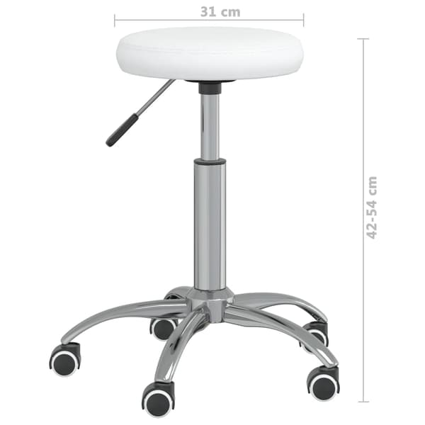 vidaXL Massagepall konstläder vit Vit