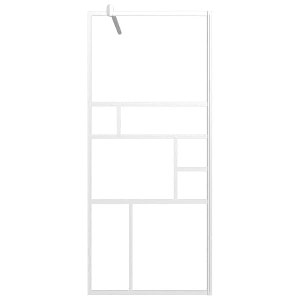vidaXL Duschvägg 80x195 cm ESG-glas vit Vit