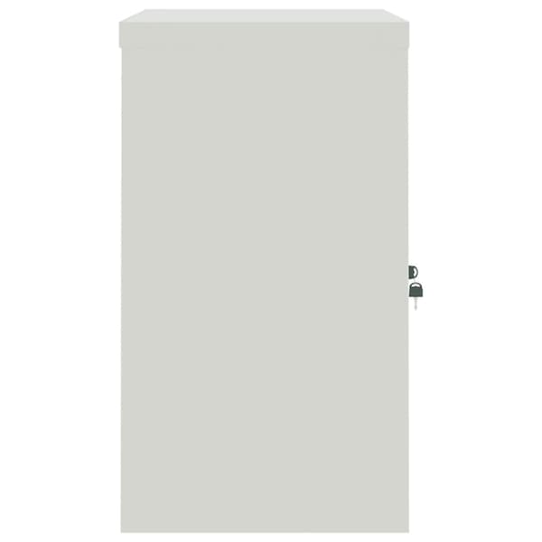 vidaXL Dokumentskåp ljusgrå 90x40x70 cm stål Grå