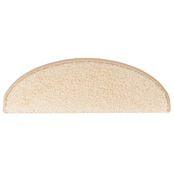 vidaXL Trappstegsmattor 10 st 65x21x4 cm gräddvit Kräm