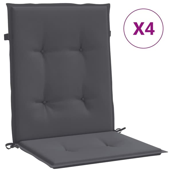 vidaXL Trädgårdsstolsdynor Antracit 100 x 50 x 3 cm Antracit