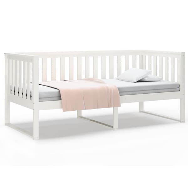 vidaXL Dagbädd vit 90x200 cm massiv furu Vit