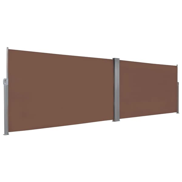 vidaXL Infällbar sidomarkis 160x600 cm brun Brun