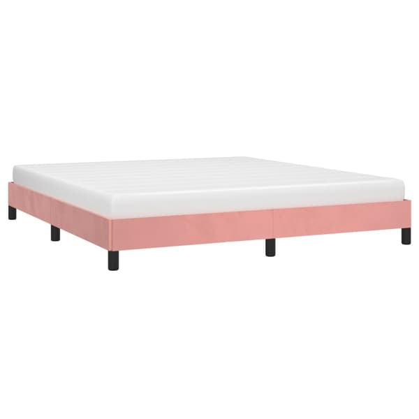 vidaXL Sängram rosa 160x200 cm sammet Rosa