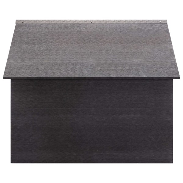 vidaXL Garage för gräsklippare grå 80x80x70 cm WPC grå