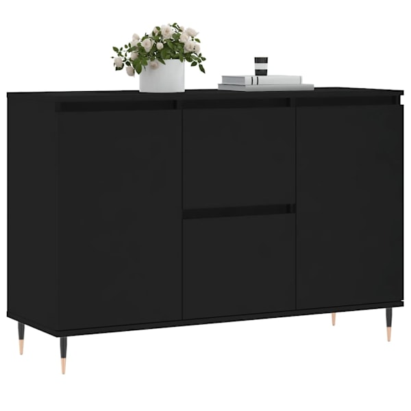 vidaXL Skänk svart 104x35x70 cm konstruerat trä Svart