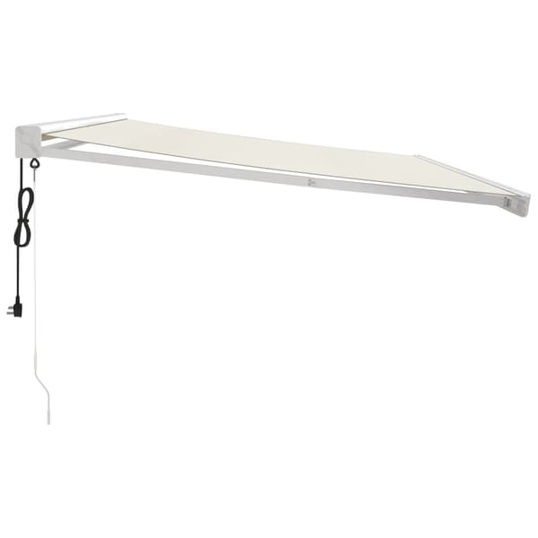 vidaXL Markis infällbar gräddvit 4,5x3 m tyg&aluminium Kräm