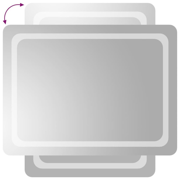 vidaXL Badrumsspegel LED 60x80 cm Transparent