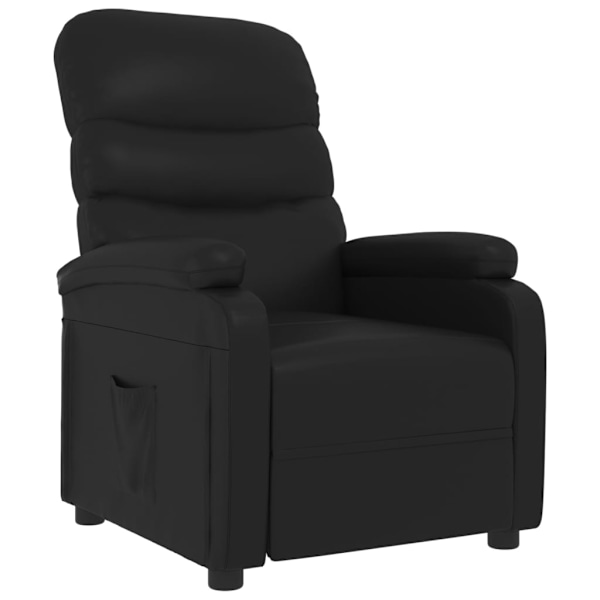 vidaXL Reclinerfåtölj svart konstläder Svart