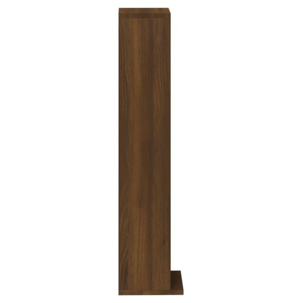 vidaXL CD-hylla brun ek 21x20x88 cm konstruerat trä Brun
