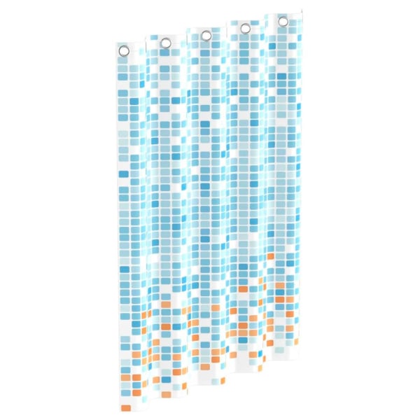 EISL Duschdraperi med blå-orange mosaik-mönster 200x180x0,2 cm Blå