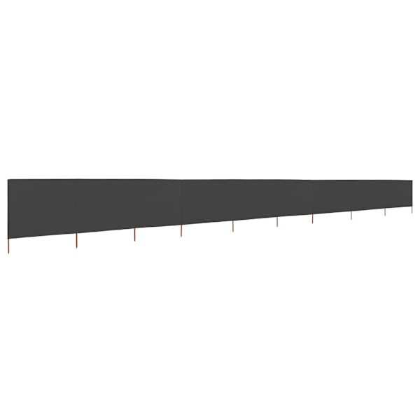 vidaXL Vindskydd 9 paneler tyg 1200x120 cm antracit Antracit