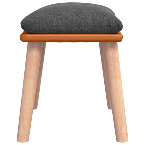 vidaXL Fotpall mörkgrå 45x29,5x35 cm tyg och konstläder Grå