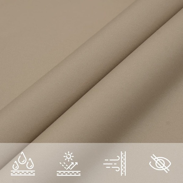vidaXL Solsegel oxfordtyg rektangulärt 4x7 m taupe Taupe