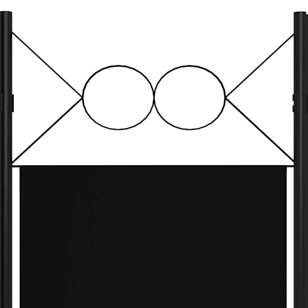 vidaXL Rumsavdelare 6 paneler svart 240x180 cm Svart