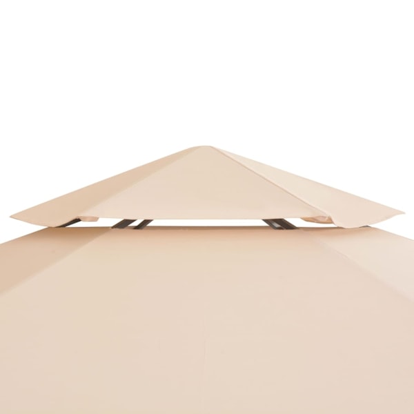 vidaXL Paviljong hexagonal 323x265 cm beige Beige