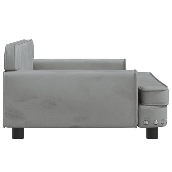 vidaXL Barnsoffa ljusgrå 90x53x30 cm sammet Grå