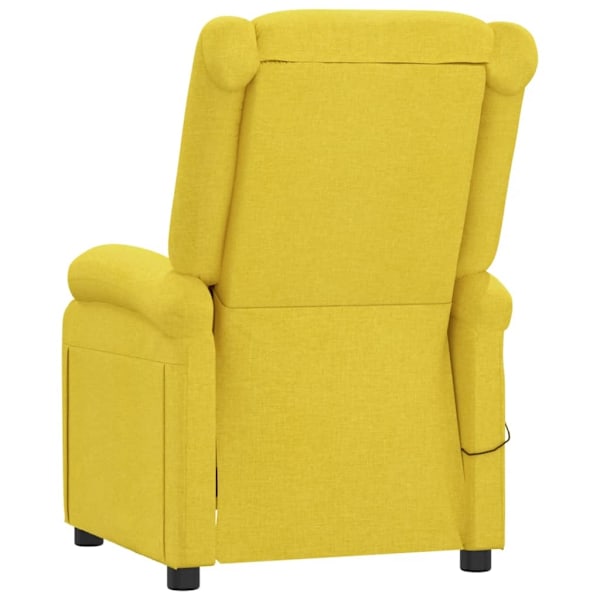 vidaXL Elektrisk Reclinerfåtölj gul tyg Gul