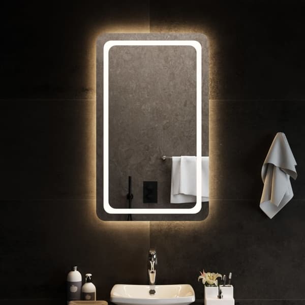 vidaXL Badrumsspegel LED 60x100 cm Transparent