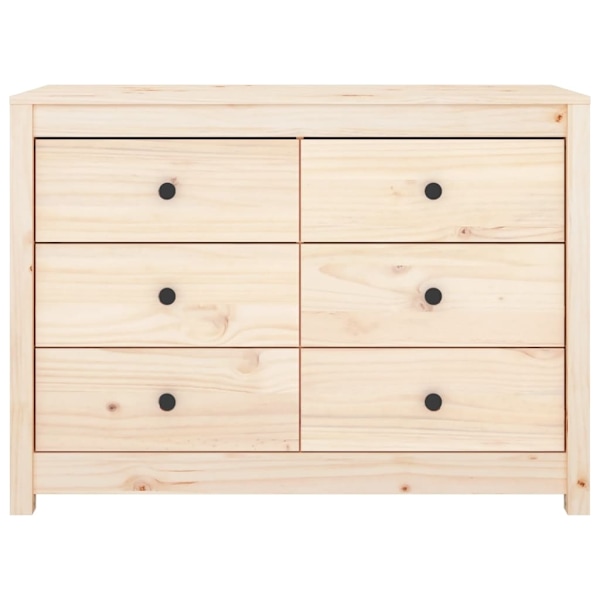 vidaXL Sidoskåp 100x40x72 cm massiv furu Brun