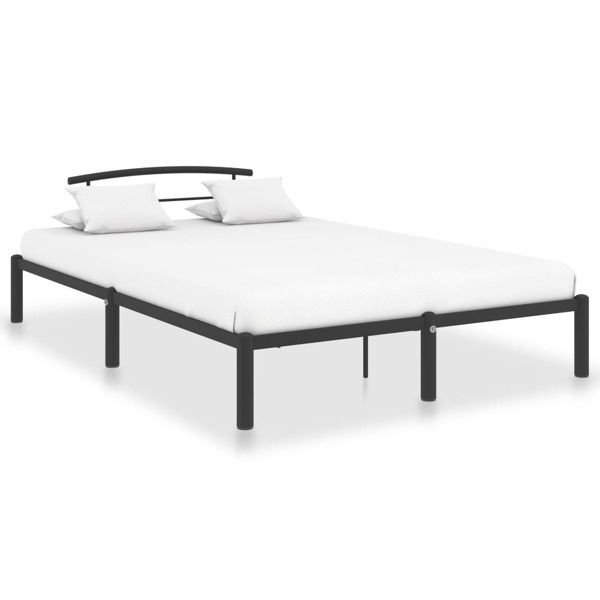 vidaXL Sängram svart metall 120x200 cm Svart