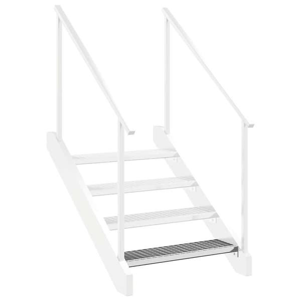 vidaXL Gallersteg 80x24x7 cm galvaniserat stål Silver