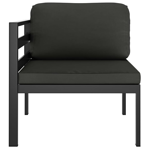 vidaXL Loungegrupp för trädgården 6 delar med dynor aluminium antracit Antracit