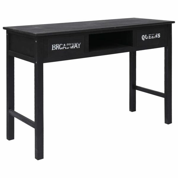 vidaXL Avlastningsbord svart 110x45x76 cm trä Svart