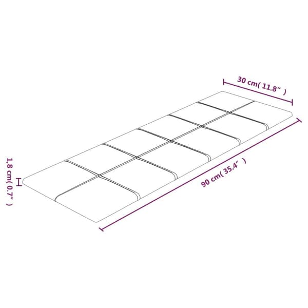 vidaXL Väggpaneler 12 st mörkgrå 90x30 cm tyg 3,24 m² Grå
