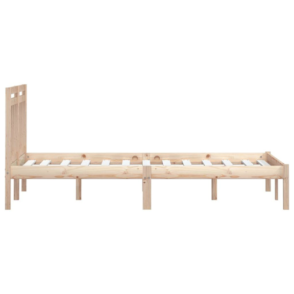 vidaXL Sängram massivt trä 200x200 cm Brun