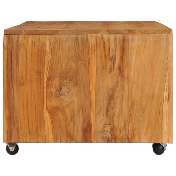 vidaXL Soffbord 110x60x40 cm massiv teak Brun