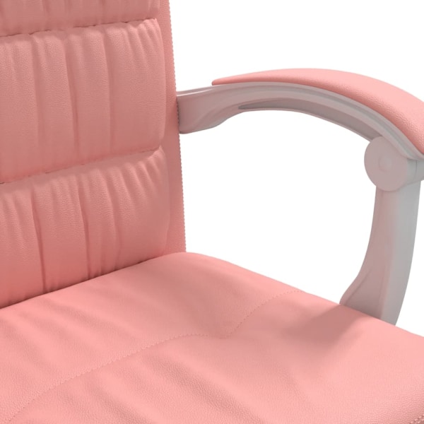 vidaXL Kontorsstol rosa konstläder Rosa