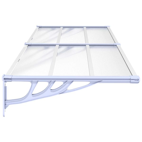 vidaXL Entrétak grå och transparent 239x90 cm polykarbonat Transparent